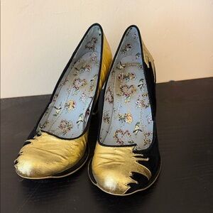Irregular Choice Gold and Black Heels